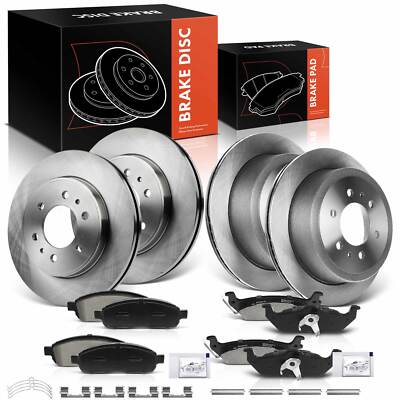 New Disc Brake Rotors & Ceramic Brake Pads for Ford F-150 2009 4.2L Front & Rear