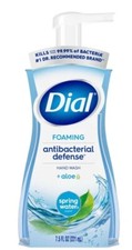 Dial Foaming Antibacterial Hand Wash, Spring Water Scent, 7.5 Fl. Oz.