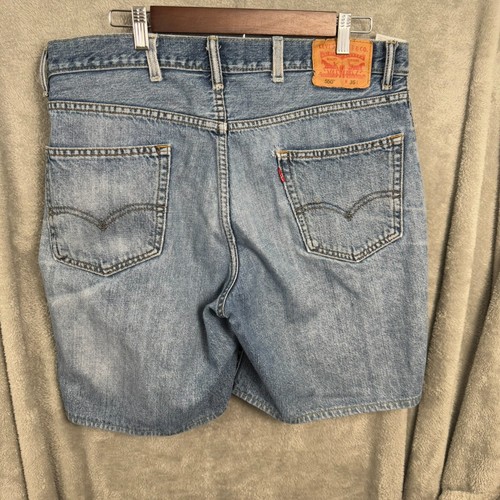 Levi's 550 pantaloncino jeans dritto uomo 36 blu cotone denim 5 tasche vestibilità rilassata - Foto 2 di 9