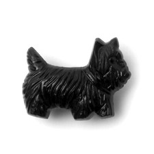 17mm Black Scottie Dog Shank Nylon Buttons, 17mm Shank buttons x 5, bf8238