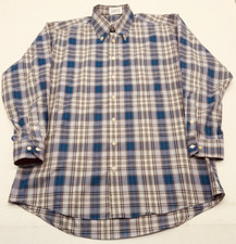 Vintage Burberry London Men  s Nova Check Plaid Button Up Shirt Made In USA Large