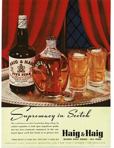 1938 Haig & Haig 5 Star Scotch Whisky pinch bottle drinks Vintage Print Ad