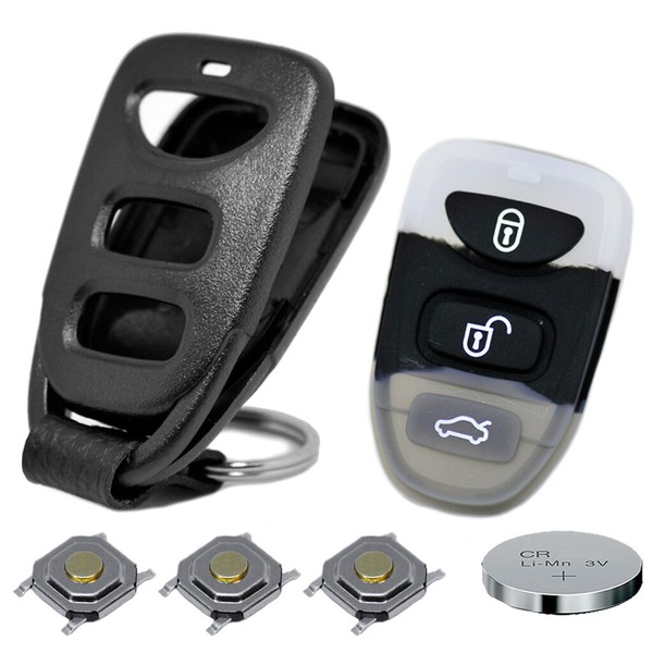 Funk Fernbedienung 3 Tasten GehäUse + Batterie + Mikrotaster FüR Hyundai / Kia-image