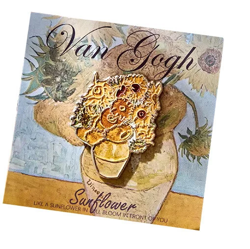 Art Series - Geocoin Geocaching Van Gogh / Monet Staffelei Mini Gemälde +Pin - Bild 3 von 4