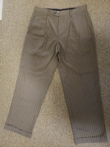 Perry Ellis Portfolio Brown Stripe 