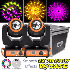 2PCS 230W 7R Beam Sharpy 16Prism DMX Stage Lighting Moving Head Light Disco Case