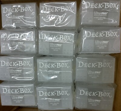 Lot of 12 Ultra Pro Clear Deck Boxes Magic