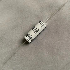 ILLINOIS Capacitor 220 uF 25V Electrolytic Capacitor TTA AXIAL Lead tests good