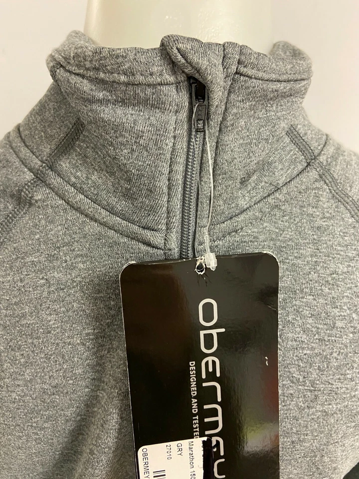 $90 Obermeyer Marathon 150 Wt 1/2 Cremallera Top Nuevo con Etiquetas Talla S Para Hombres Gris Cálido Protector Viento  Foto 4 de 4