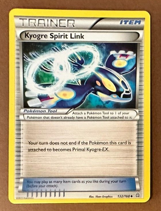 Pokémon TCG Trainer Item Kyogre Spirit Link 132/160 2015 XY Primal Clash LP