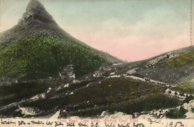 PC SOUTH AFRICA CAPE TOWN LION'S HEAD SHOWING KLOOF ROAD (b58091)