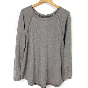 Tommy-Hilfiger-Sport-Womens-Top-Brown-Raglan-Long-Sleeve-Pullover-Shirt-Casual-M