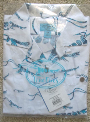 TrueFlies (True Flies) - Rum Runner Guayabera Ibis Short Sleeve Shirt - Size M