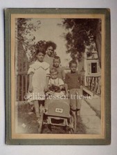 TRIESTE bambino bambini MACCHINA A PEDALI latta vecchia FOTO CARTONATA