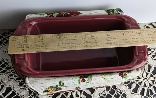 Longaberger Basket 2006 Bread Pan Christmas Cloth & Plastic Liner 8x4x2+ jan22 - Picture 10 of 12