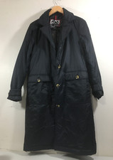 ALP N ROCK LUNA LONG BLACK TRENCH COAT SZ S  ...