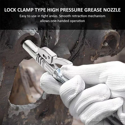 2pcs Grease Coupler Heavy-Duty Quick Release Grease Gun Coupler NPTI/8 12000PSI - Bild 5 von 8