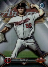 2018 Bowman Chrome Tyler Jay #AFL-TJ 2017 AFL Fall Stars Minnesota Twins 9K