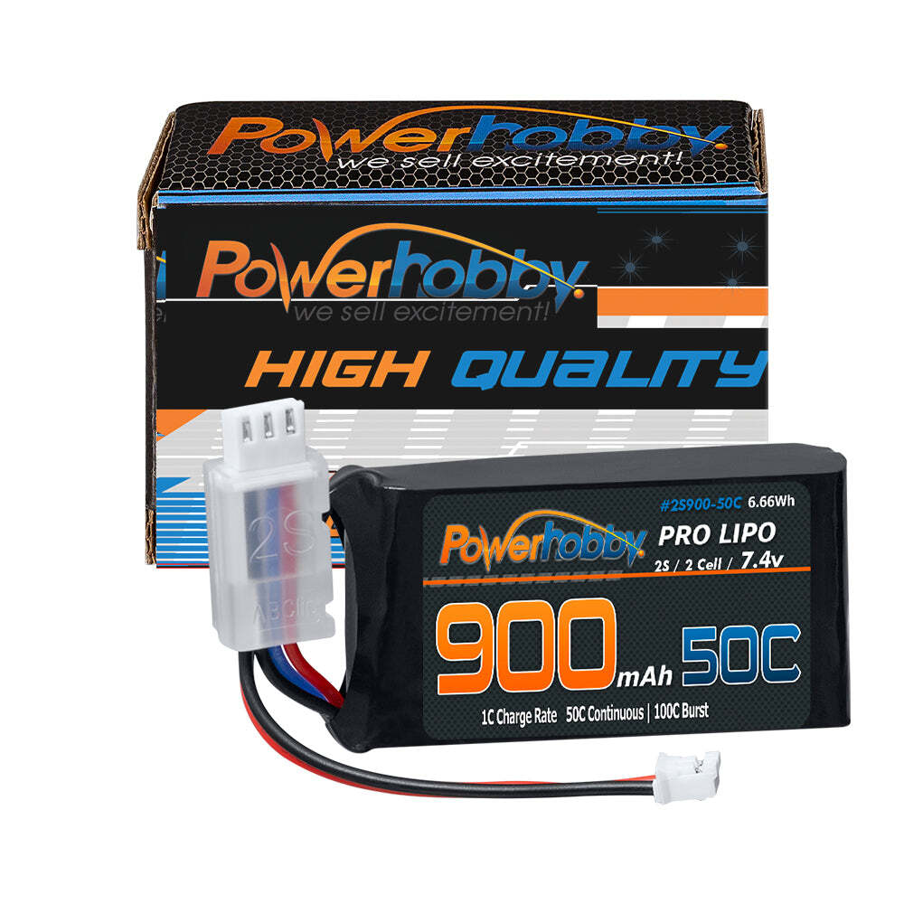 a.a.a Powerhobby 2s 900mah 50C UPGRADE Lipo Battery : Axial SCX24