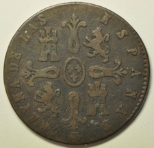 mw27827 Spain Copper 8 Maravedis 1842 Isabel II Madrid Mint KM#531.3 mw27827 Spain Copper 8 Maravedis 1842 Isabel II Madrid Mint KM#531.3