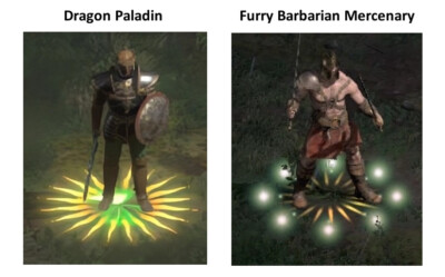 Zeal / Dragon Paladin + Barbarian Furry Merc - Diablo 2 Ressurected
