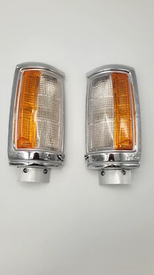 Mitsubishi L200 1987 /1998 turn signals lights x2 Chrome Bezel | eBay