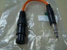 3-Pin XLR Female to 1/4 6.35mm Stereo Male Plug TRS Audio Cable Amp Mic Adapter