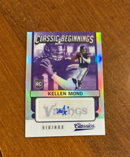 Kellen Mond 2021 Classics Beginnings Rookie Auto CB-KM Aggies Vikings /99 RC