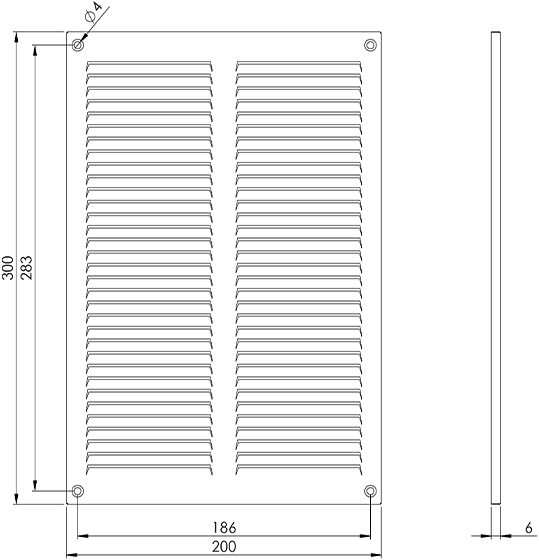 Griglia Stampata Da Appoggio 150x150 Mm - Alluminio Naturale Per Interni - Foto 7