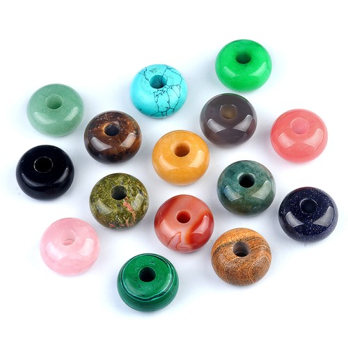5Pcs 30x17mm Natural Rose Quartz Large Hole Abacus Loose Beads Hole 8mm HT1929 - Picture 6 of 8