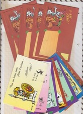 22C1007 NEUF lot 4  7CARTES + 7 ENVELOPPE ILLUSTRATEUR GOTLIB edit DALIX