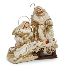 RAZ Import 15.25" Holy Family Nativity Gold Cream Ivory Christmas NEW! 4310657