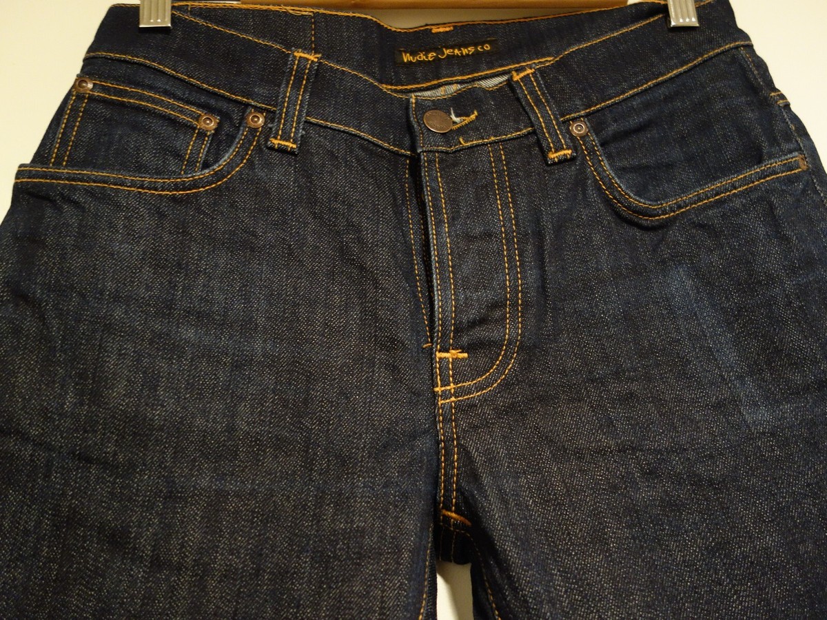 NUDIE DENIM JEANS, ORGANIC COTTON, GRIM TIM, DRY OPEN NAVY, 30x29 