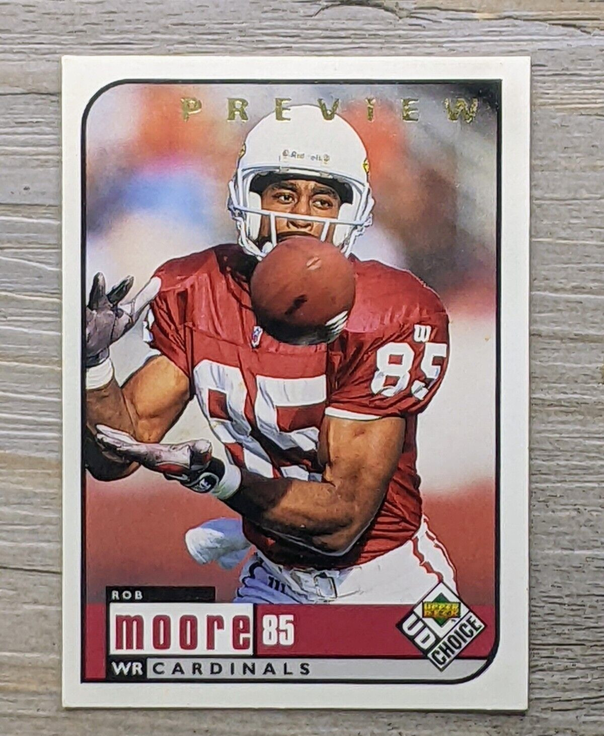 1998 UD Choice Preview Preview #2 Rob Moore Arizona Cardinals