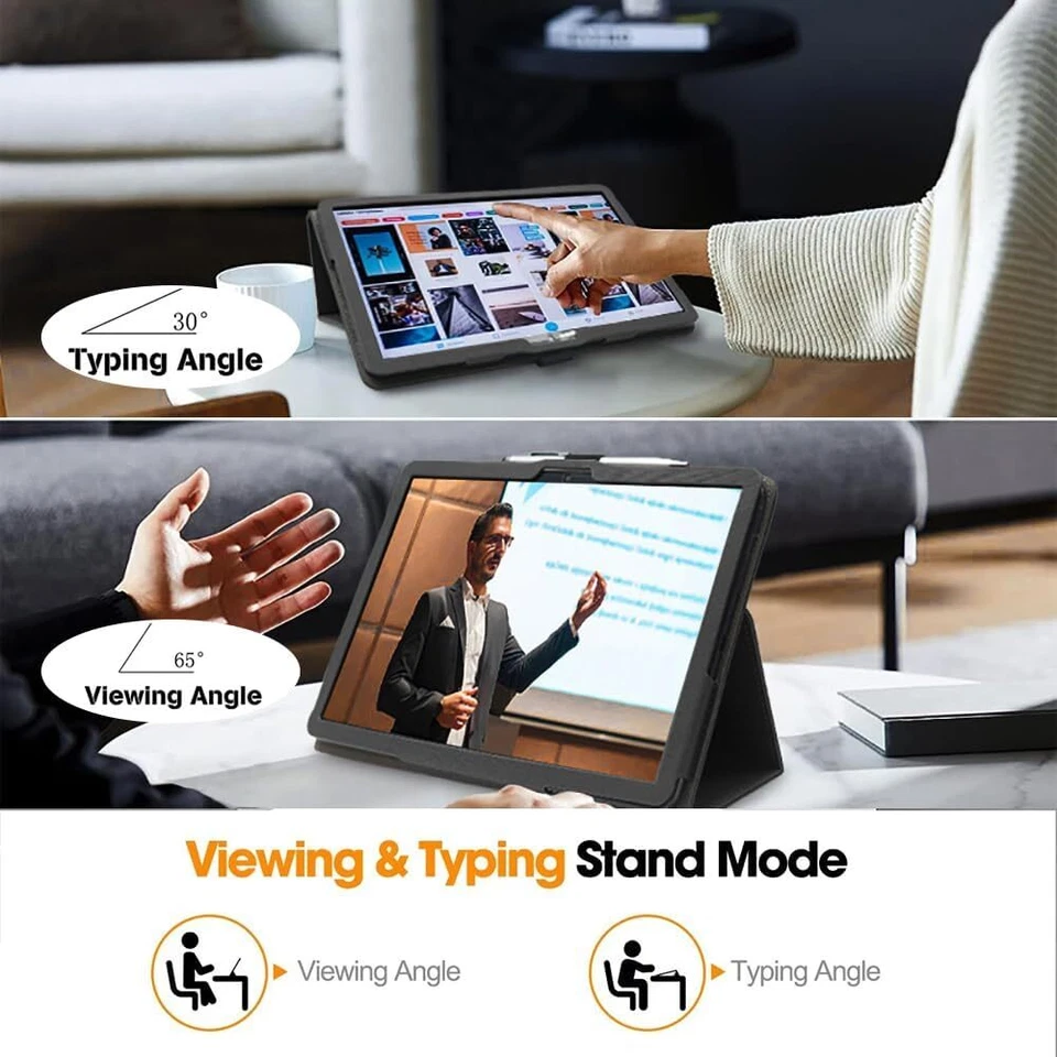 Case for Samsung Galaxy Tab A9+/A8/A7/S9 FE/S8/S6 Lite PU Leather folding Stand - Image 2 of 4