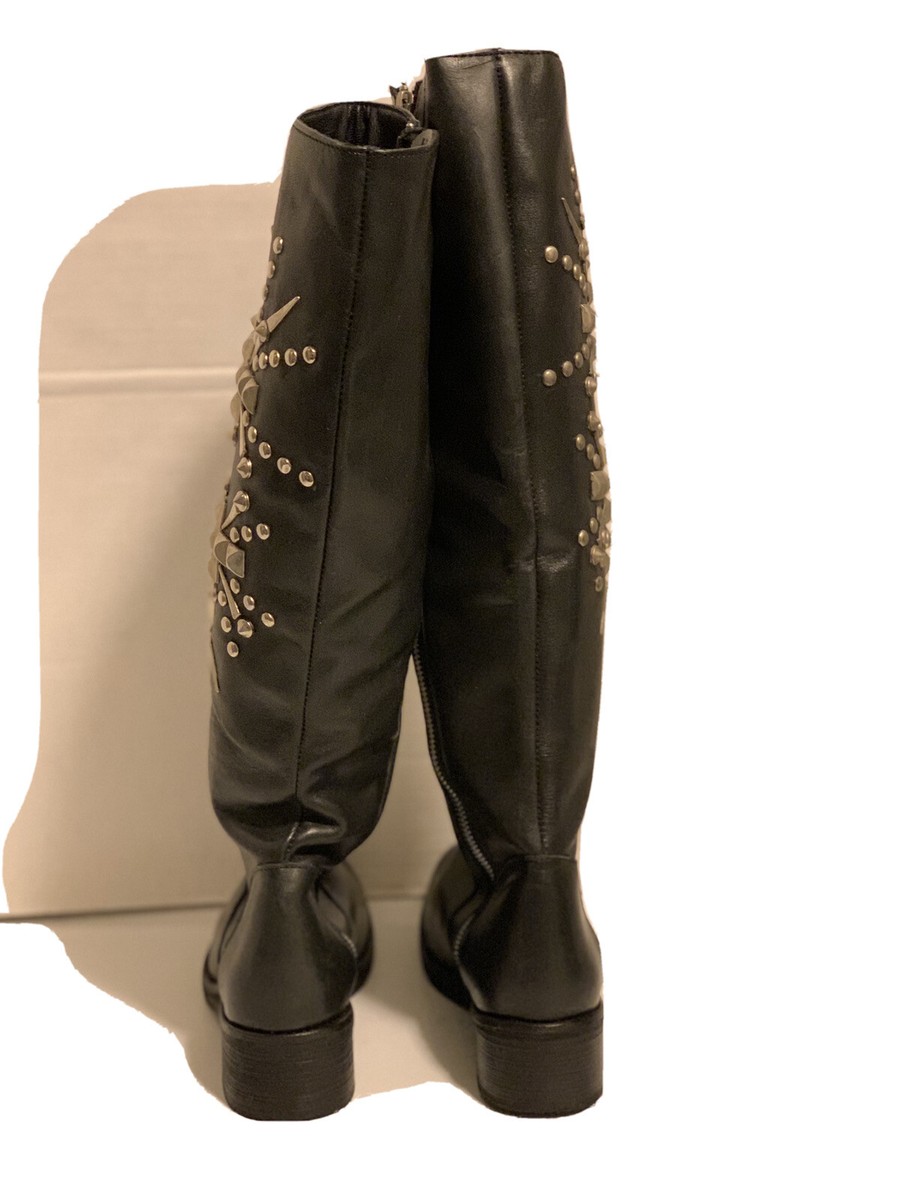 NINE WEST Women's Diablo Leather Knee-High Boots SIZE