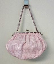 Disney Store Princess Design Girls Pink Purse Silver Clasp Lock Cotton Bag RARE