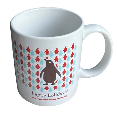 San Francisco Coffee Company Tasse Kaffee Tee Becher Sammeltasse Happy Holidays