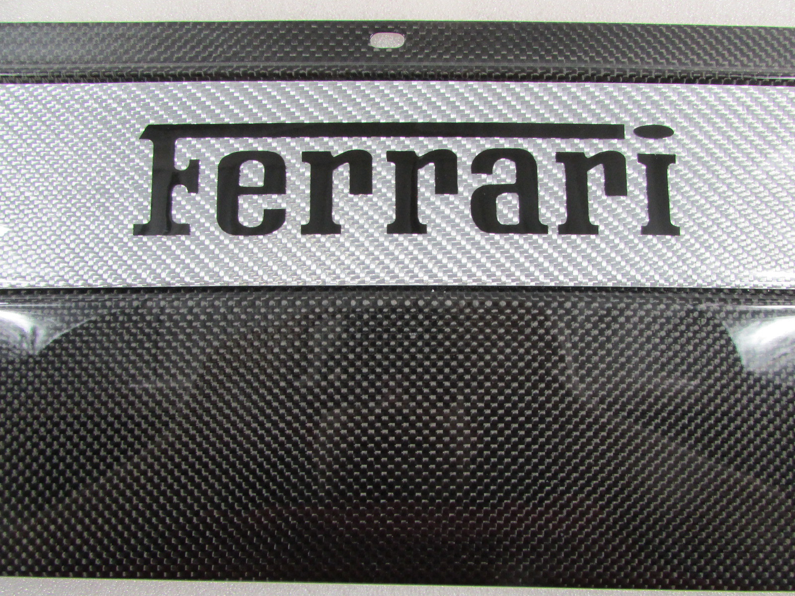 Ferrari 348, Door Step Plate, Black/Silver, Carbon Fiber, 1X1 Weave Pattern, New