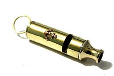 Solid vintage Brass Hunter Anchor Whistle --"Metropolitan" Type brass Whistle