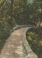 Hotel Moraine Highland Park Illinois Footpath To Beach Linen Vintage Postcard