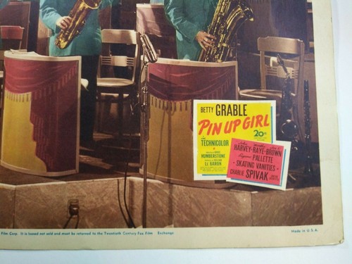 PIN UP GIRL 20th Century Fox 1944 LOBBY CARD Betty Grable Spivak Orchestra - Picture 2 of 5