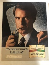 1981 Barclay Cigarettes Vintage Print Ad Advertisement Pleasure Is Back pa30
