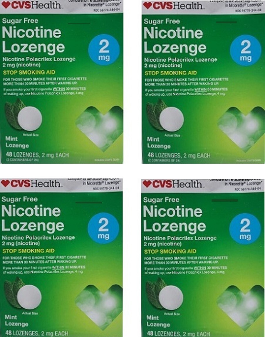 CVS Health Sugar Free Nicotine Lozenge 2mg 48ct X 4 = 192 Exp 7/24 eBay