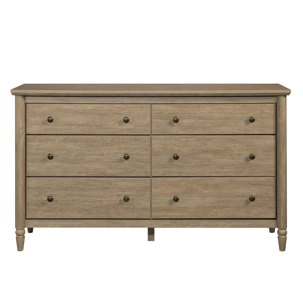 My Texas House Monroe 6-Drawer Dresser, Brushed Oak Finish | eBay