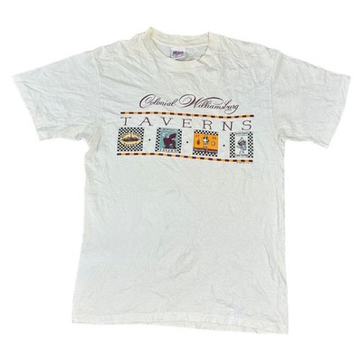 Anvil Single Stitch T-Shirt Graphic Print USA 90s Weiß Herren Medium