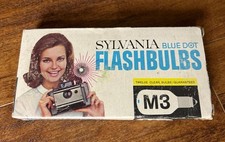 Sylvania Blue Dot M3 Flashbulbs - Vintage Camera Flash Bulbs, 12 Clear Bulbs
