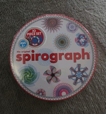 2025 Hasbro Spirograph Pocket-Size Tin 10 Pieces Set New Travel Size