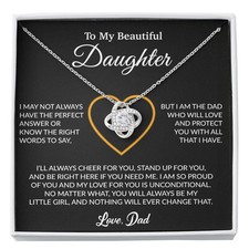 To My Daughter Necklace, Gift for Daughter from Dad, Father Daughter Necklace