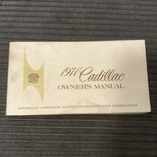 1971 Cadillac Owners Manual Oem